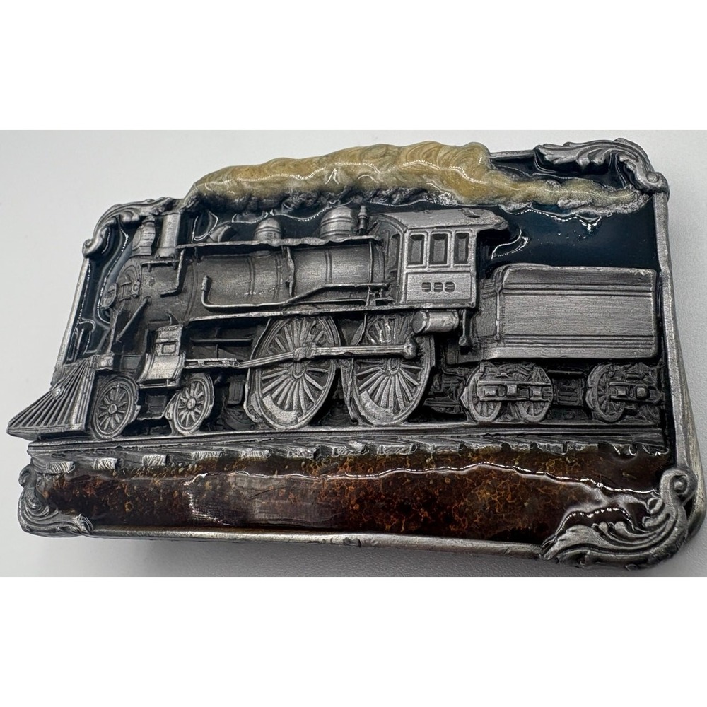 1986 Siskiyou Buckle Co. Steam Locomotive Belt Buckle - Made in USA - Picture 2 of 5
